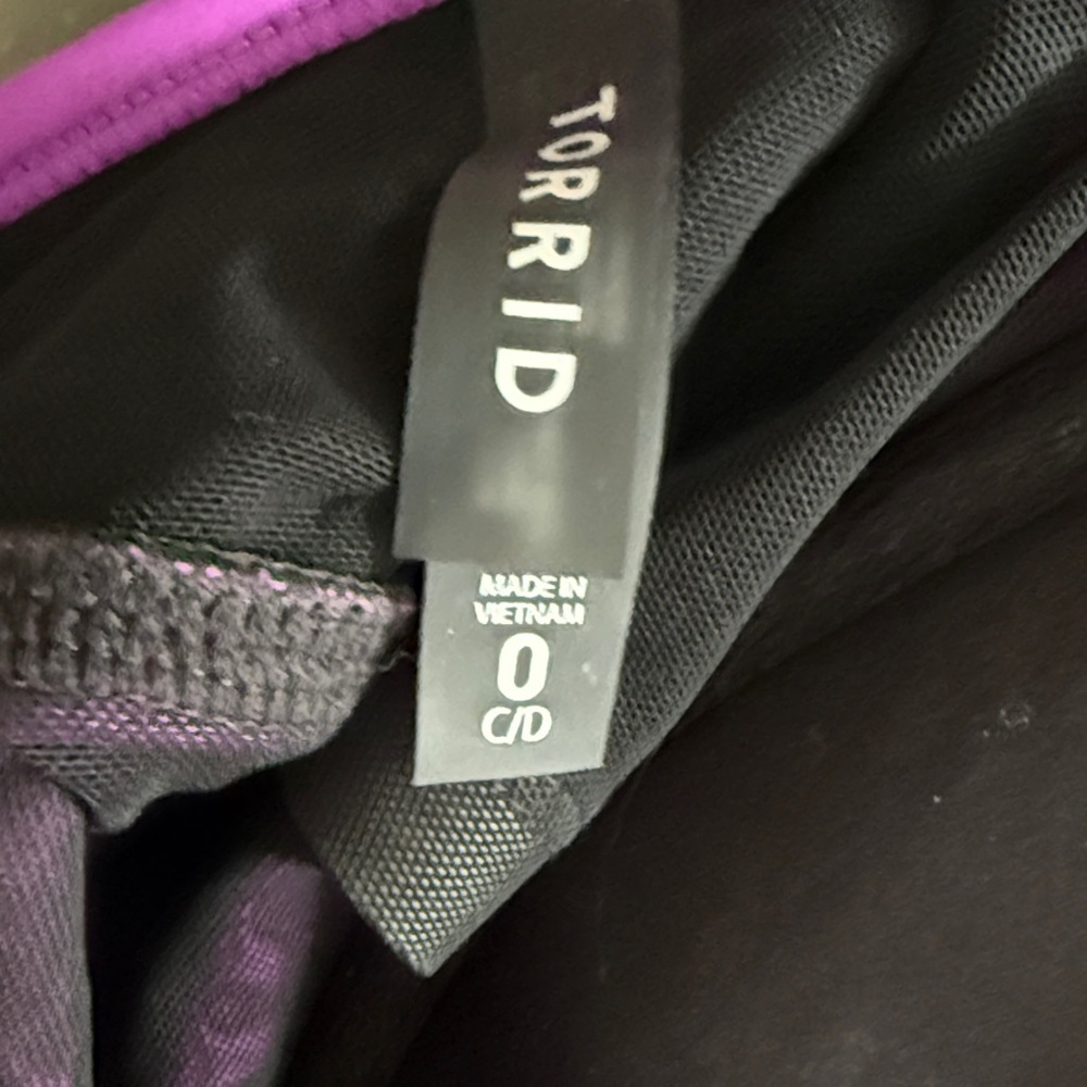 Torrid Purple and Black Bikini Set - Picture 5 of 5